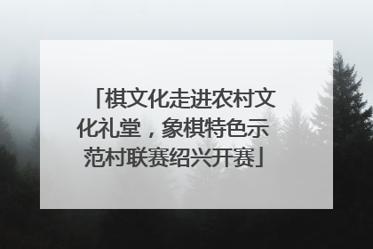 棋文化走进农村文化礼堂，象棋特色示范村联赛绍兴开赛