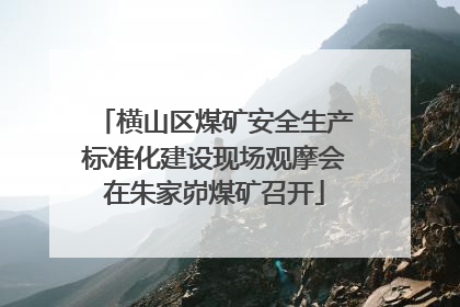 横山区煤矿安全生产标准化建设现场观摩会在朱家峁煤矿召开
