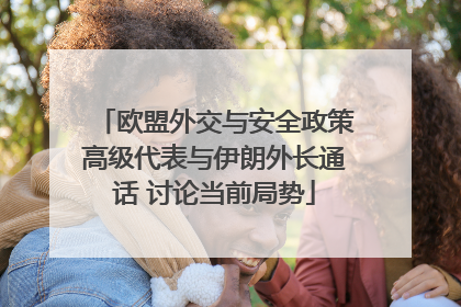 欧盟外交与安全政策高级代表与伊朗外长通话 讨论当前局势