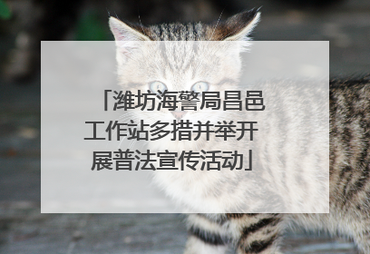 潍坊海警局昌邑工作站多措并举开展普法宣传活动