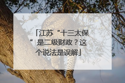 江苏“十三太保”是二级财政？这个说法是误解