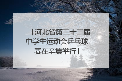 河北省第二十二届中学生运动会乒乓球赛在辛集举行