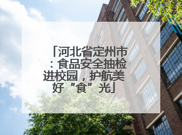 河北省定州市：食品安全抽检进校园，护航美好“食”光