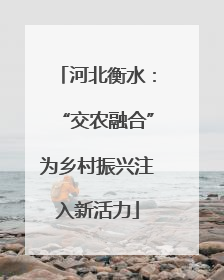 河北衡水：“交农融合”为乡村振兴注入新活力