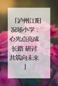 泸州江阳况场小学：心光点亮成长路 研讨共筑向未来