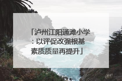 泸州江阳通滩小学：以评促改强根基 素质质量再提升