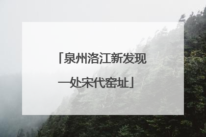 泉州洛江新发现一处宋代窑址