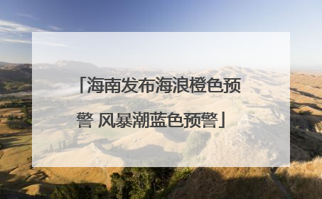 海南发布海浪橙色预警 风暴潮蓝色预警