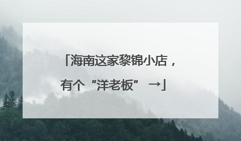 海南这家黎锦小店，有个“洋老板” →