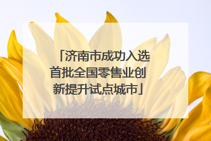 济南市成功入选首批全国零售业创新提升试点城市