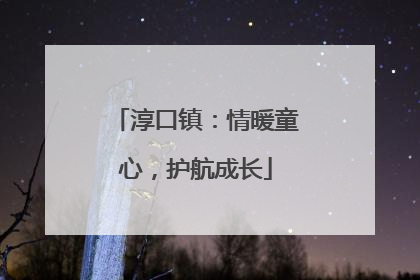 淳口镇：情暖童心，护航成长