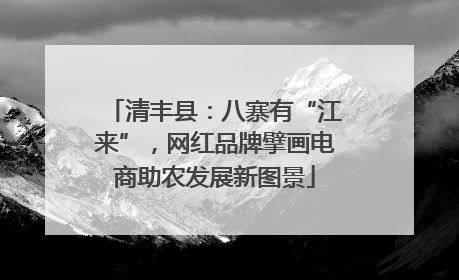 清丰县：八寨有“江来”，网红品牌擘画电商助农发展新图景