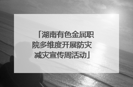 湖南有色金属职院多维度开展防灾减灾宣传周活动