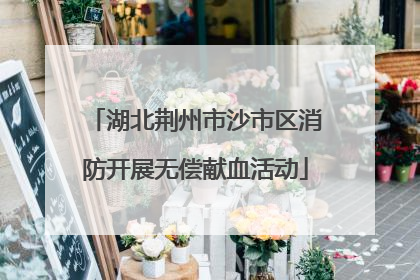 湖北荆州市沙市区消防开展无偿献血活动