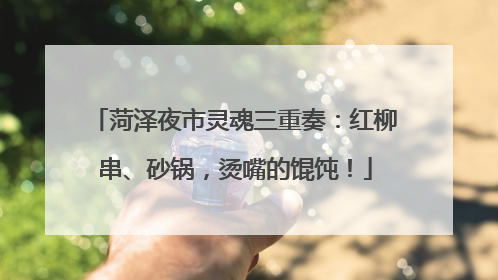 菏泽夜市灵魂三重奏：红柳串、砂锅，烫嘴的馄饨！