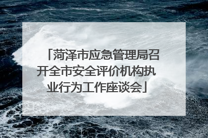 菏泽市应急管理局召开全市安全评价机构执业行为工作座谈会