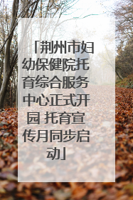 荆州市妇幼保健院托育综合服务中心正式开园 托育宣传月同步启动