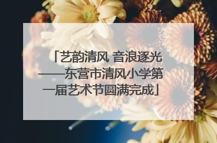 艺韵清风 音浪逐光——东营市清风小学第一届艺术节圆满完成