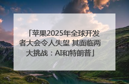苹果2025年全球开发者大会令人失望 其面临两大挑战：AI和特朗普