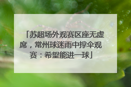 苏超场外观赛区座无虚席，常州球迷雨中撑伞观赛：希望能进一球