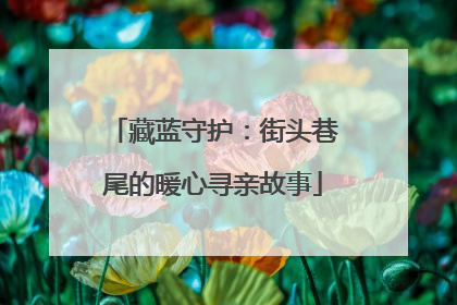 藏蓝守护：街头巷尾的暖心寻亲故事