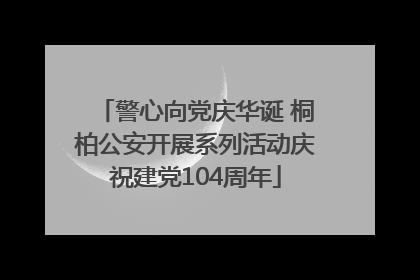 警心向党庆华诞 桐柏公安开展系列活动庆祝建党104周年