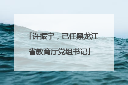 许振宇，已任黑龙江省教育厅党组书记