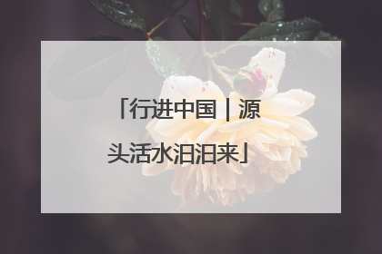 行进中国｜源头活水汩汩来