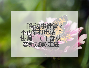 街边事谁管？不再靠打电话“协调”（干部状态新观察·走进一线探作风）