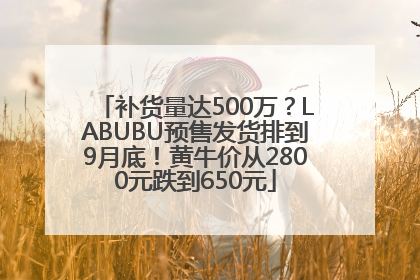 补货量达500万？LABUBU预售发货排到9月底！黄牛价从2800元跌到650元