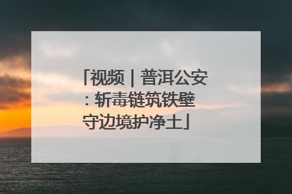 视频｜普洱公安：斩毒链筑铁壁 守边境护净土