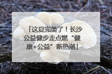 这夏完美了！长沙公益健步走点燃“健康+公益”新热潮