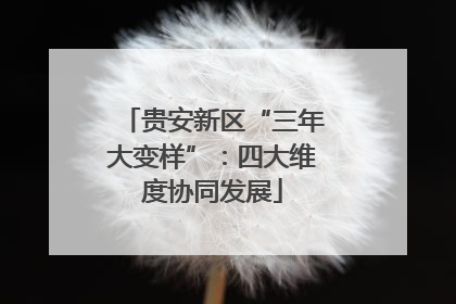 贵安新区“三年大变样”：四大维度协同发展