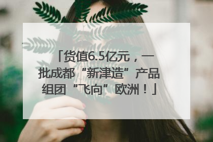 货值6.5亿元，一批成都“新津造”产品组团“飞向”欧洲！