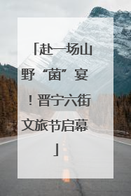 赴一场山野“菌”宴！晋宁六街文旅节启幕