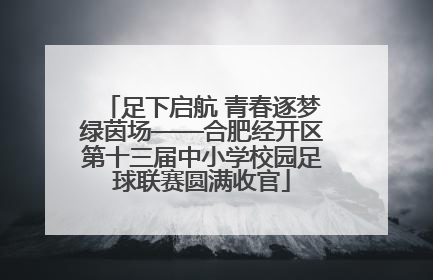 足下启航 青春逐梦绿茵场——合肥经开区第十三届中小学校园足球联赛圆满收官
