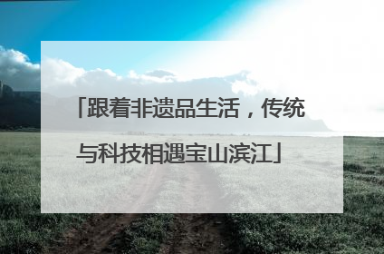 跟着非遗品生活，传统与科技相遇宝山滨江