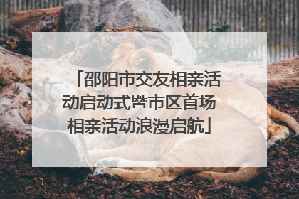 邵阳市交友相亲活动启动式暨市区首场相亲活动浪漫启航