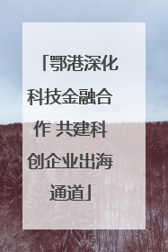 鄂港深化科技金融合作 共建科创企业出海通道