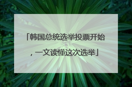 韩国总统选举投票开始，一文读懂这次选举