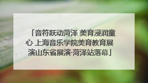 音符跃动菏泽 美育浸润童心 上海音乐学院美育教育展演山东省展演·菏泽站落幕
