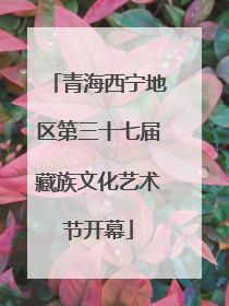 青海西宁地区第三十七届藏族文化艺术节开幕