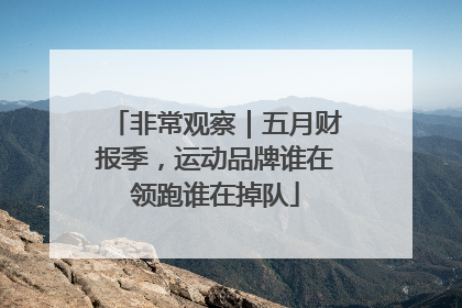 非常观察｜五月财报季，运动品牌谁在领跑谁在掉队
