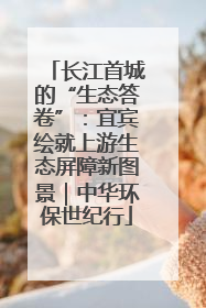 长江首城的“生态答卷”：宜宾绘就上游生态屏障新图景｜中华环保世纪行
