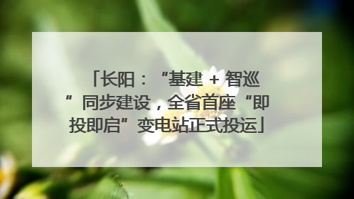 长阳：“基建 + 智巡”同步建设，全省首座“即投即启”变电站正式投运