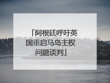 阿根廷呼吁英国重启马岛主权问题谈判