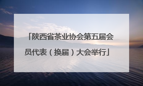 陕西省茶业协会第五届会员代表（换届）大会举行