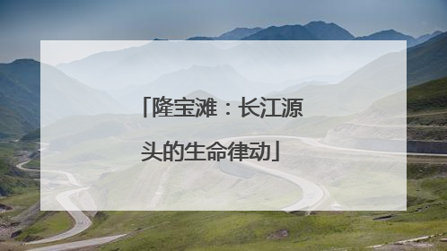 隆宝滩：长江源头的生命律动