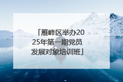 雁峰区举办2025年第一期党员发展对象培训班