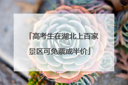 高考生在湖北上百家景区可免票或半价